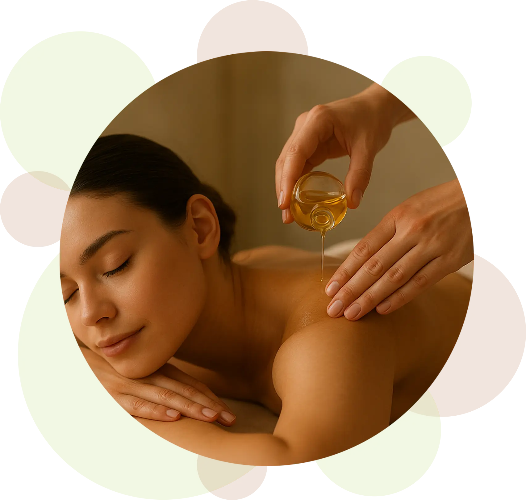 Masáž horkým olejem Masáž horkým olejem